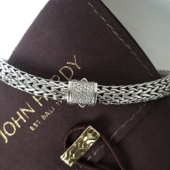 John Hardy Jewelry - SOLD - JOHN HARDY Classic Diamond Collection Sterling Silver Bracelet - $1195